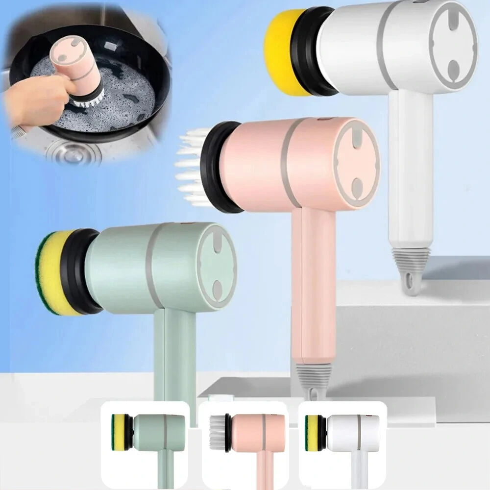 3 in 1 USB Rechargeable Electric Cleaning Brush With Multifunctional Rotary Scrubbing Compact Design For Efficient Household Cleaning Includes 3 Brush Heads 1200MA Battery Capacity (image for) 3 in 1 USB Rechargeable Electric Cleaning Brush With Multifunctional Rotary Scrubbing Compact Design For Efficient Household Cleaning Includes 3 Brush Heads 1200MA Battery Capacity